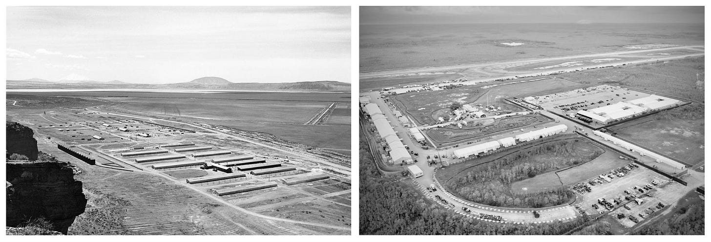 Aerial maps of two prisons