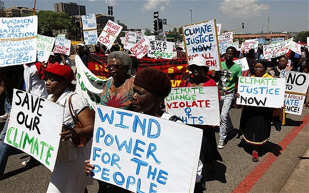 Locals in Durban Protesting