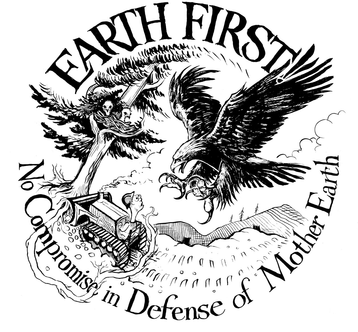 No Compromise Button – Earth First! Journal